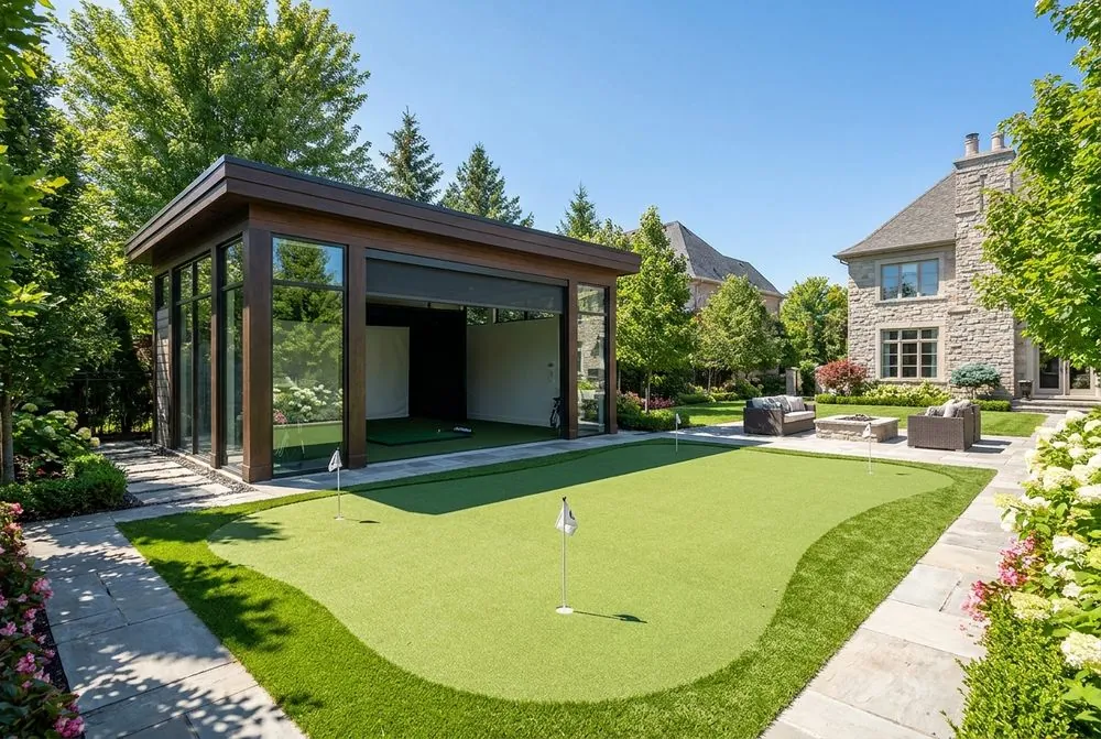 Putting green sintético residencial